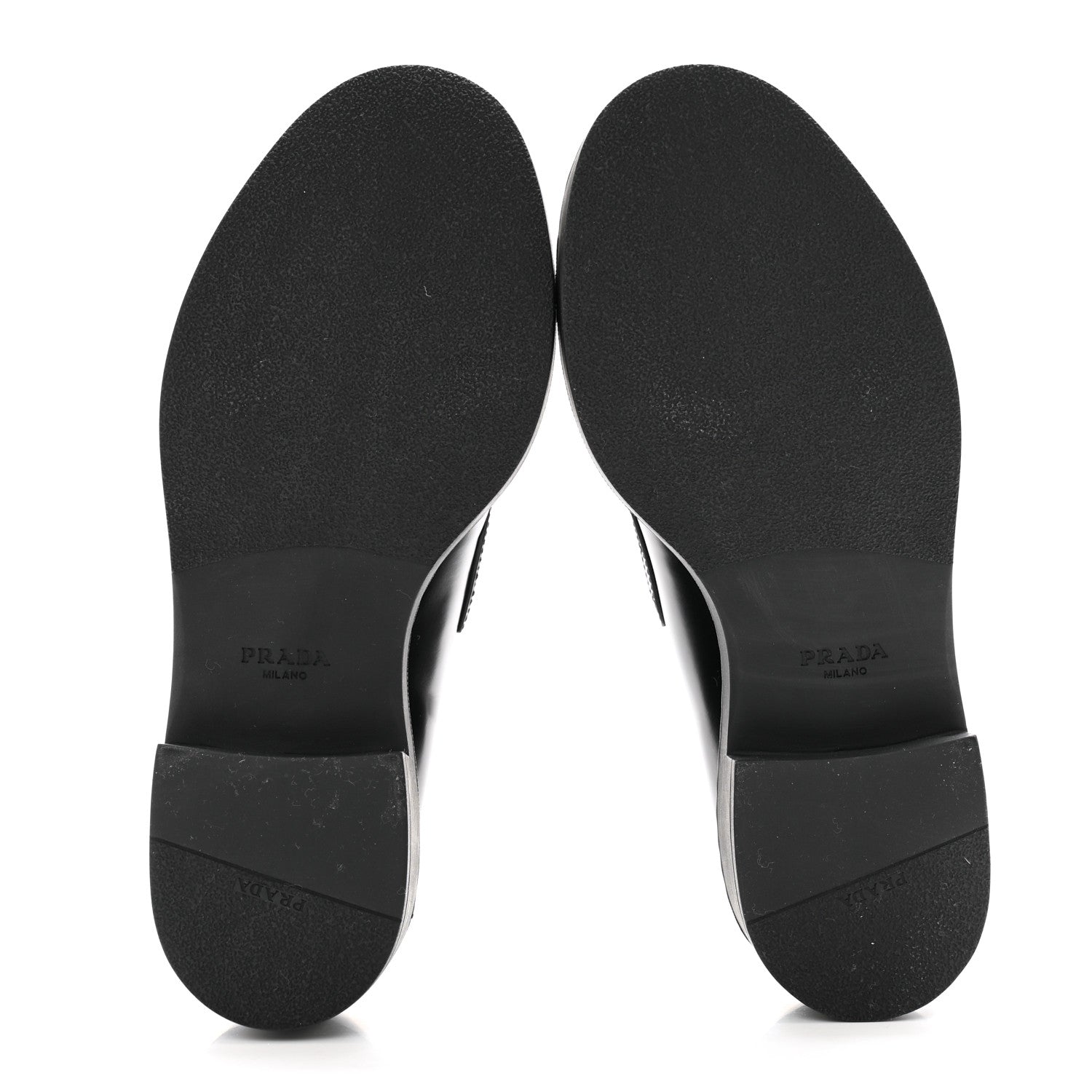 Prada Spazzolato Metal Triangle Logo 50mm Loafers 37 Black 5 of 10