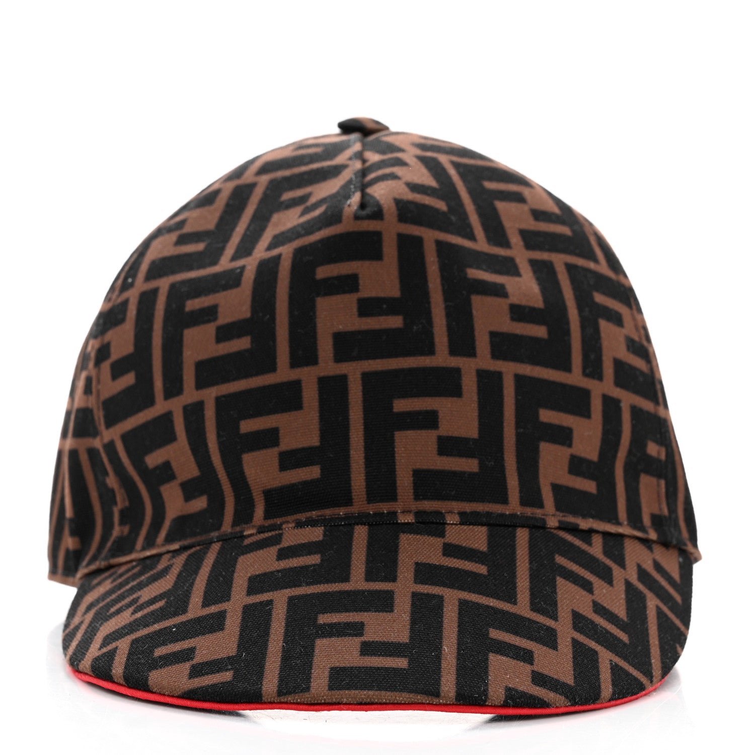 Fendi Canvas FF Reloaded Baseball Hat Tobacco Red 3 of 8