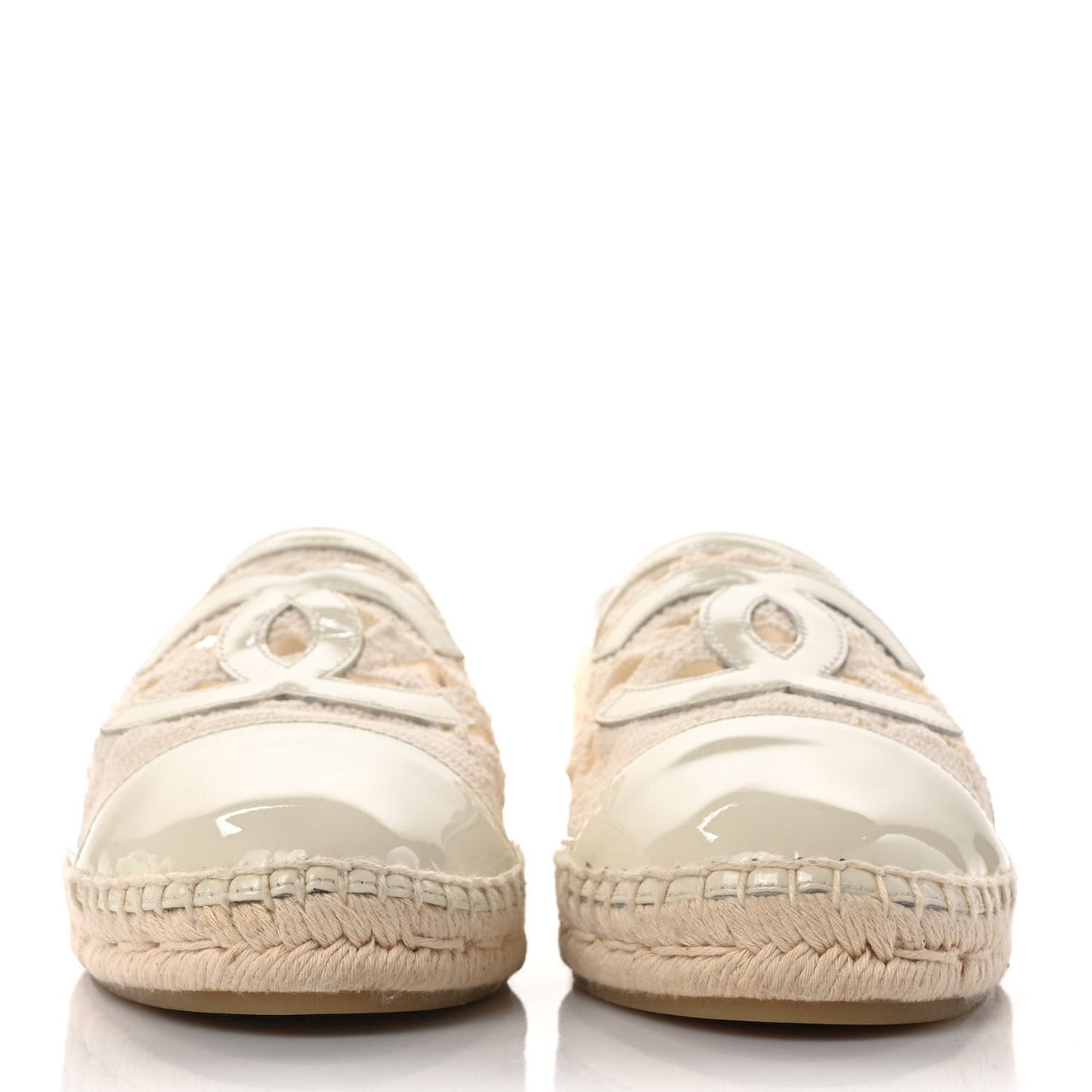Macrame Patent CC Espadrilles 41 Beige Ivory