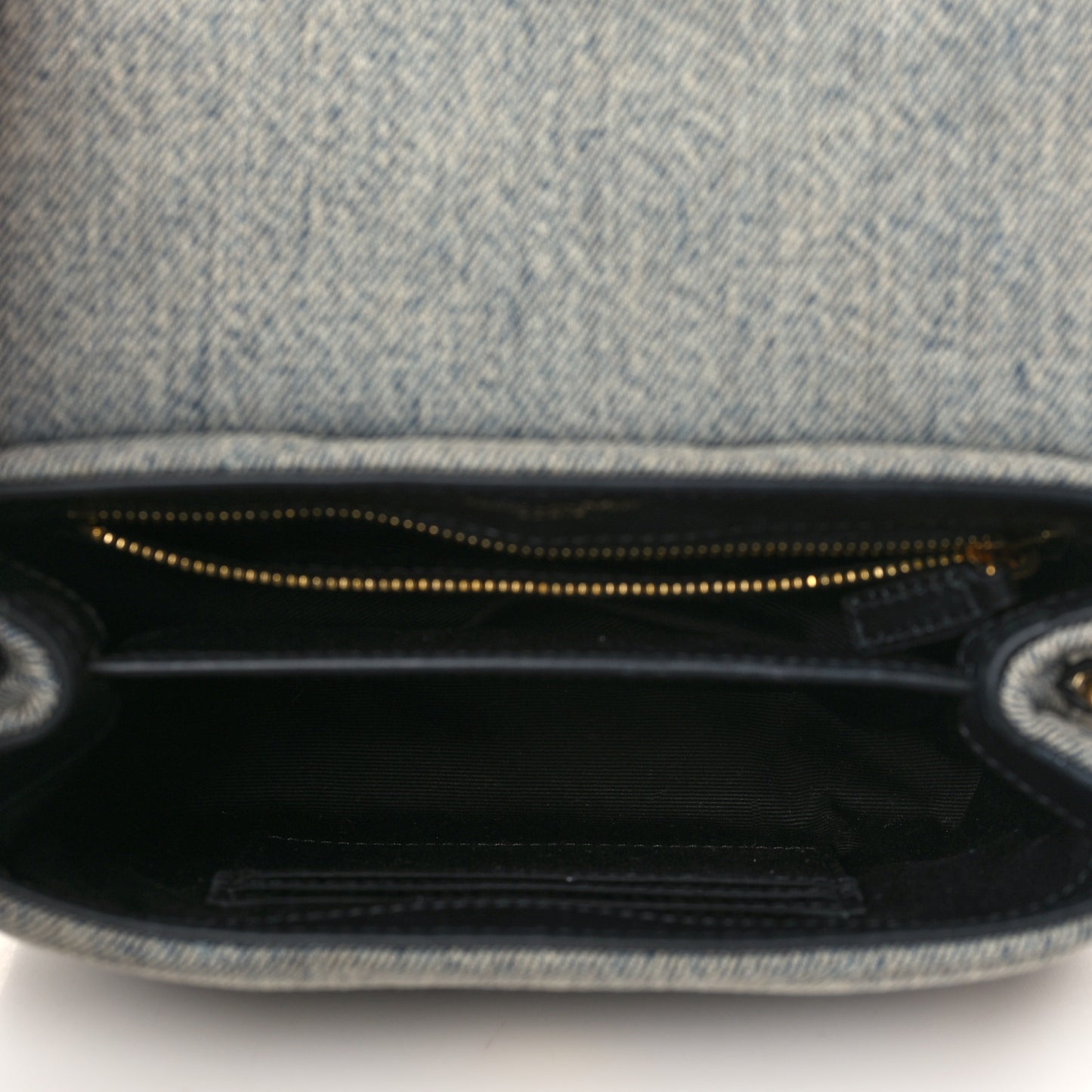 Denim Y Quilted Monogram Toy Loulou Crossbody Bag Grey