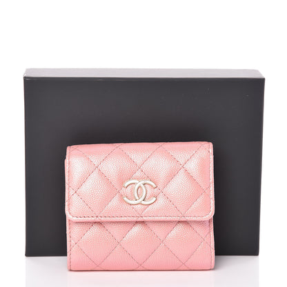 Chanel Iridescent Caviar Quilted Small Flap Wallet Rose Pink 9 of 9