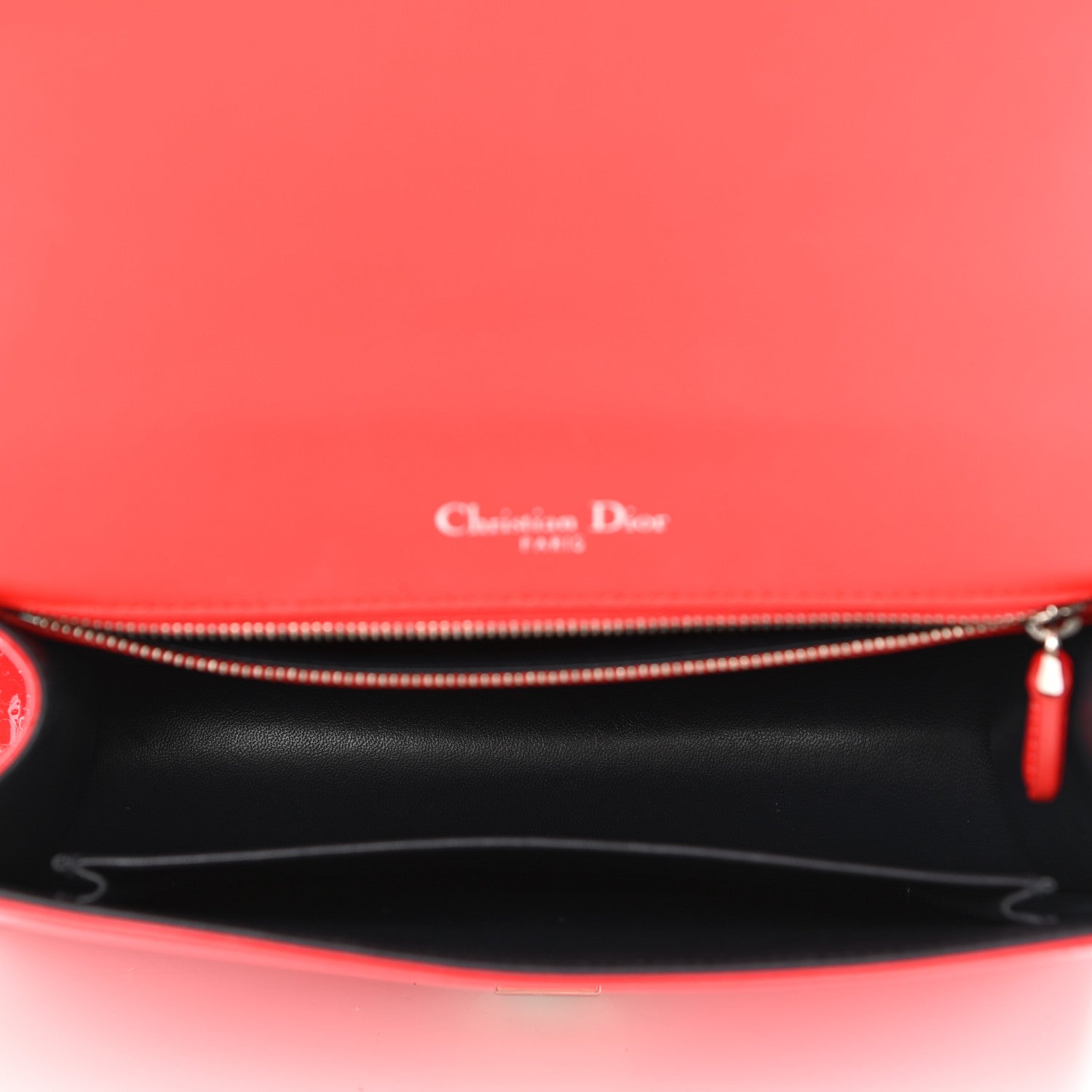 Christian Dior Patent Micro-Cannage Medium Diorama Flap Bag Red 4 of 10