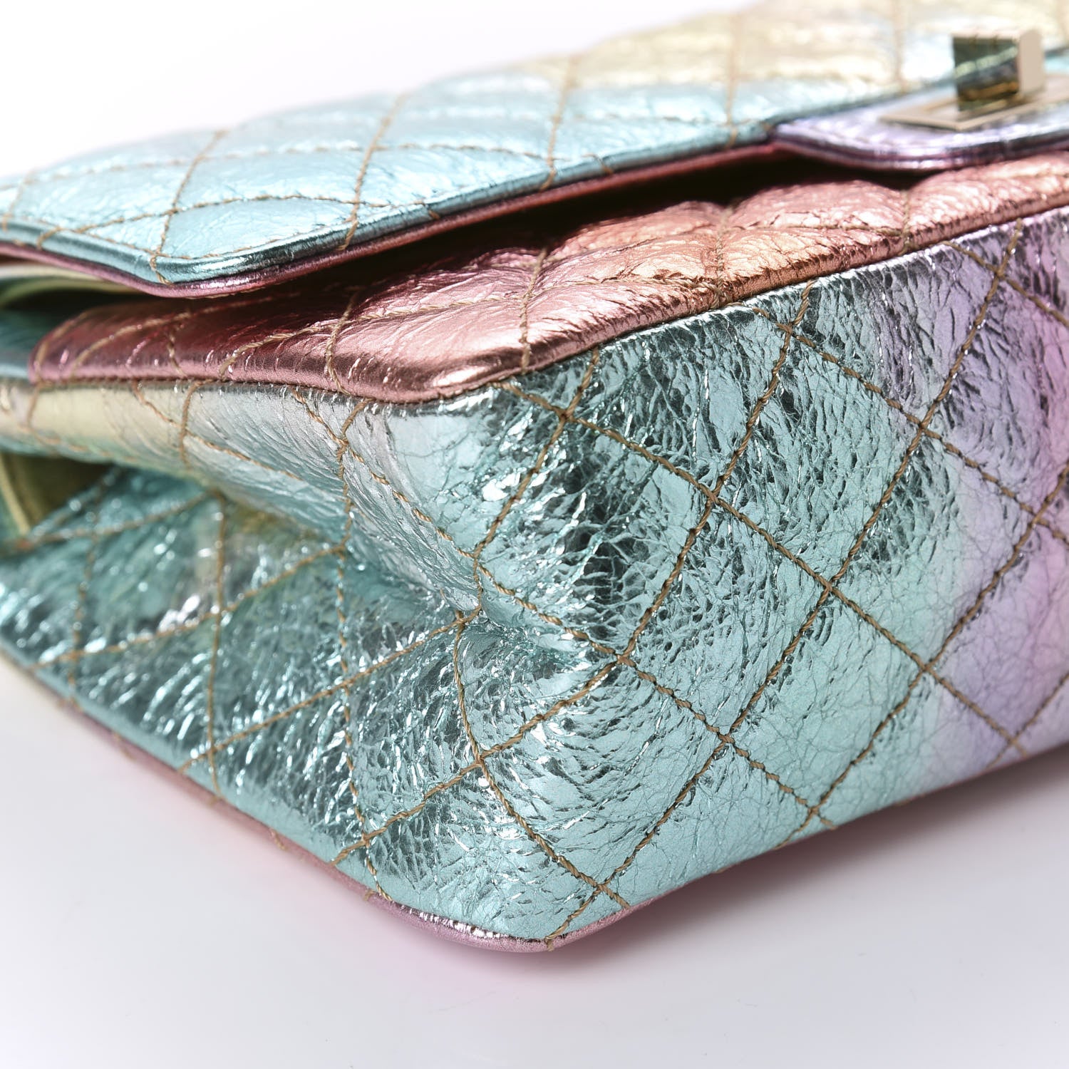 Chanel Metallic Goatskin Quilted 2.55 Reissue 225 Flap Multicolor 6 of 11
