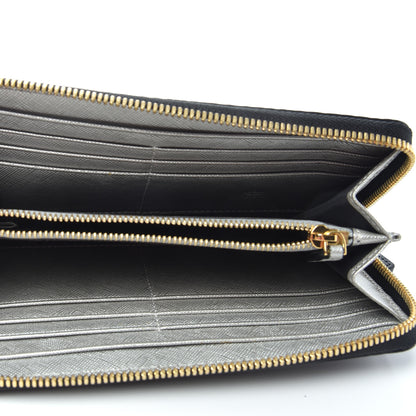 MCM Visetos Large Zip Around Wallet Black 5 of 6