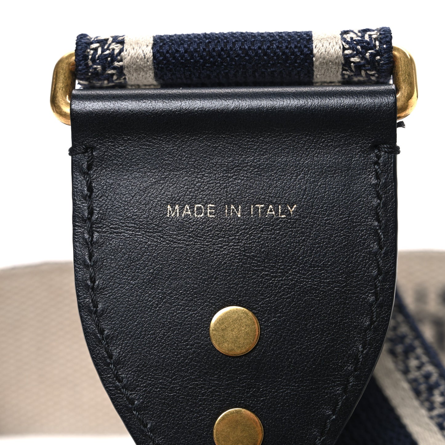 Canvas Embroidered Shoulder Strap Blue