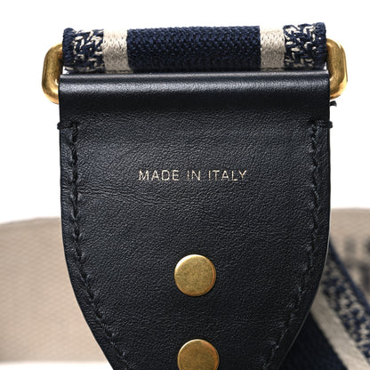 Christian Dior Canvas Embroidered Shoulder Strap Blue 4 of 4