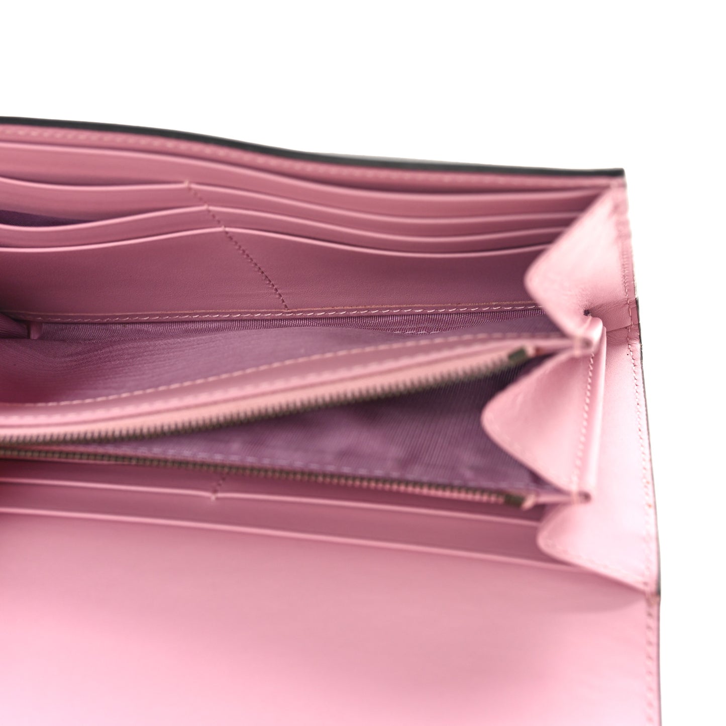 GG Supreme Monogram Strawberry Flap Wallet Light Pink