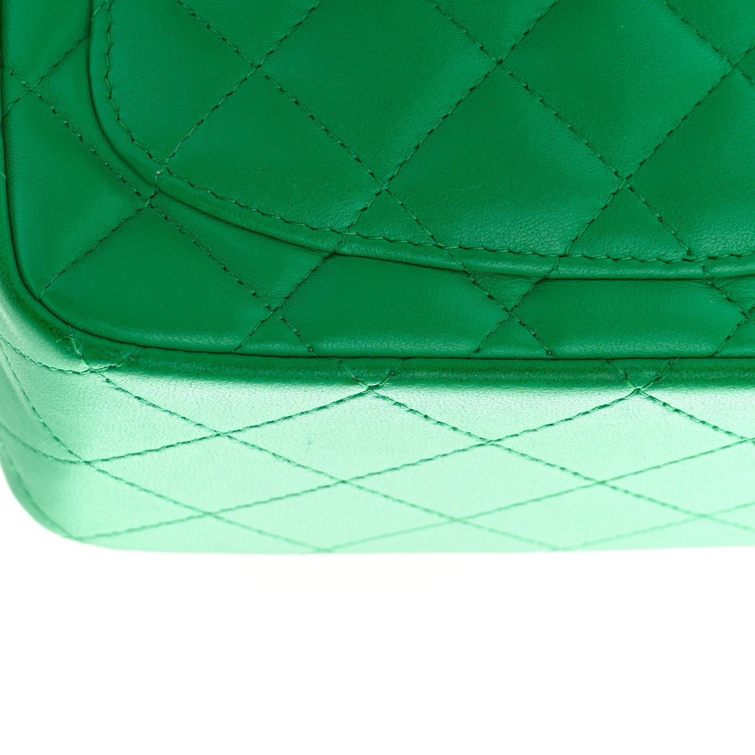 Chanel Lambskin Quilted Mini Square Flap Green 15 of 16
