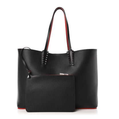 Christian Louboutin Calfskin Spikes East West Cabata Tote Black 1 of 12