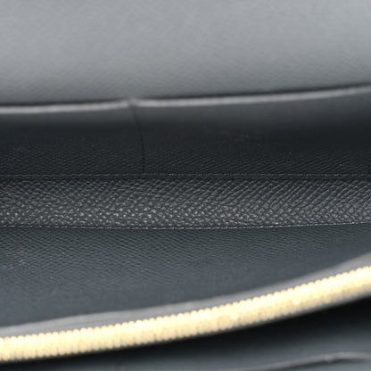 Hermes Epsom Kelly Wallet To Go Cordage Gris Misty Prunoir Jaune Milton 6 of 12