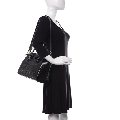 Givenchy Calfskin Crocodile Embossed Small Antigona Black 2 of 13