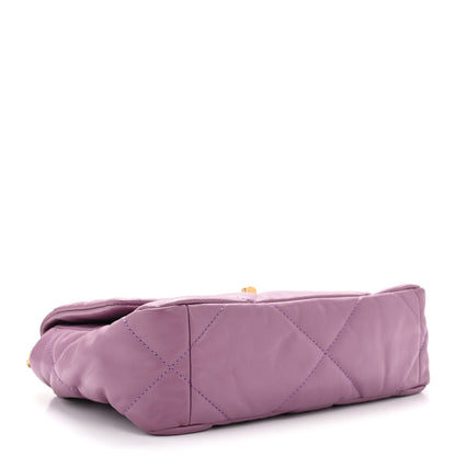 Chanel Goatskin Quilted Medium Chanel 19 Flap Purple 4 of 13