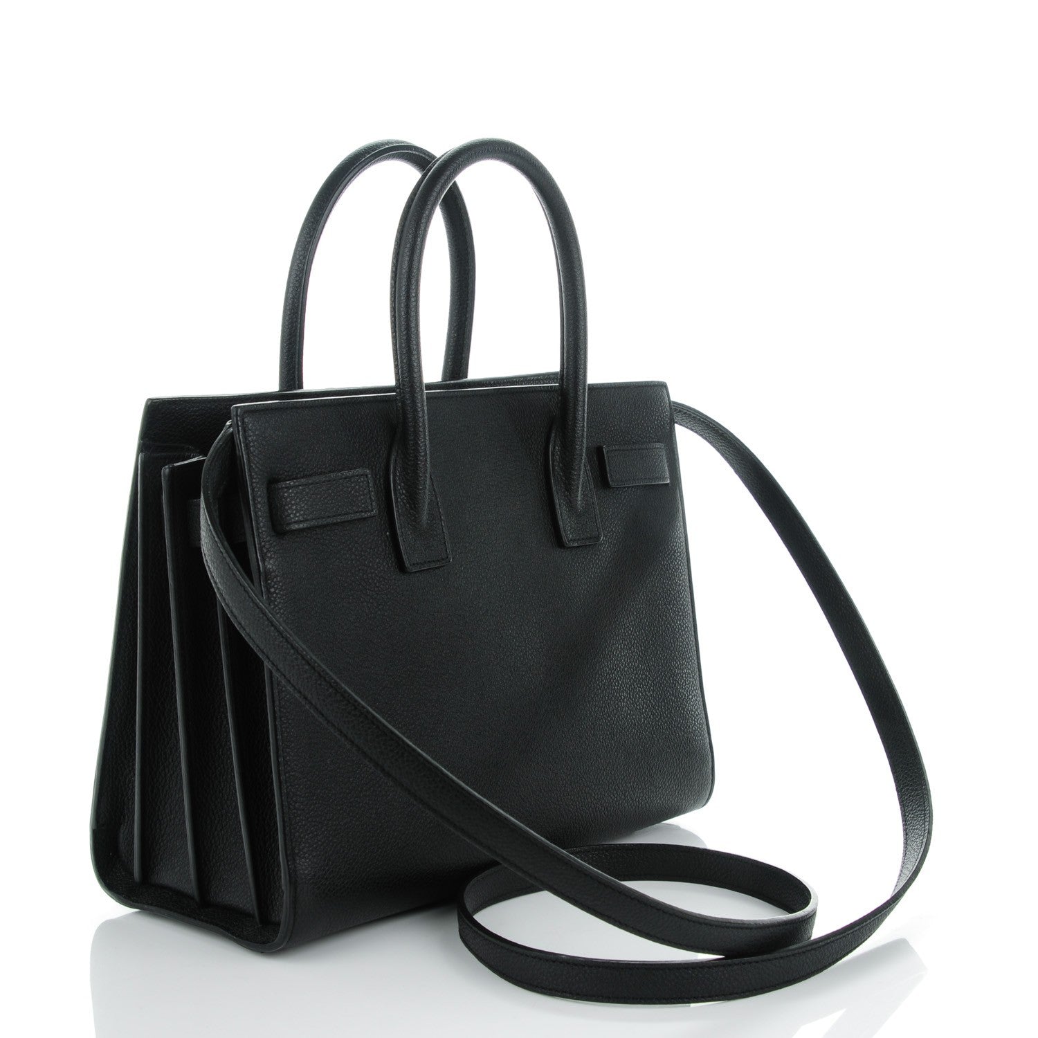 Saint Laurent Grained Calfskin Baby Sac De Jour Black 3 of 7