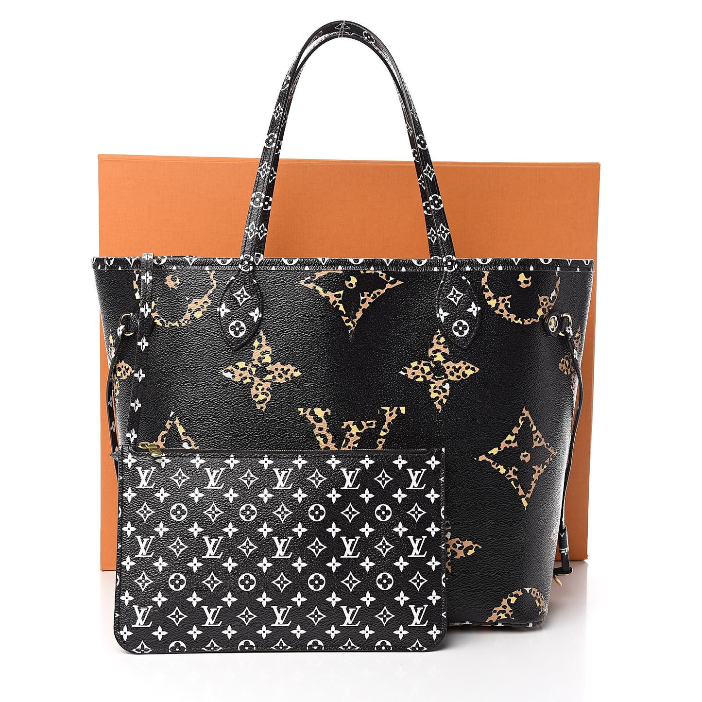 Monogram Giant Jungle Neverfull MM Black