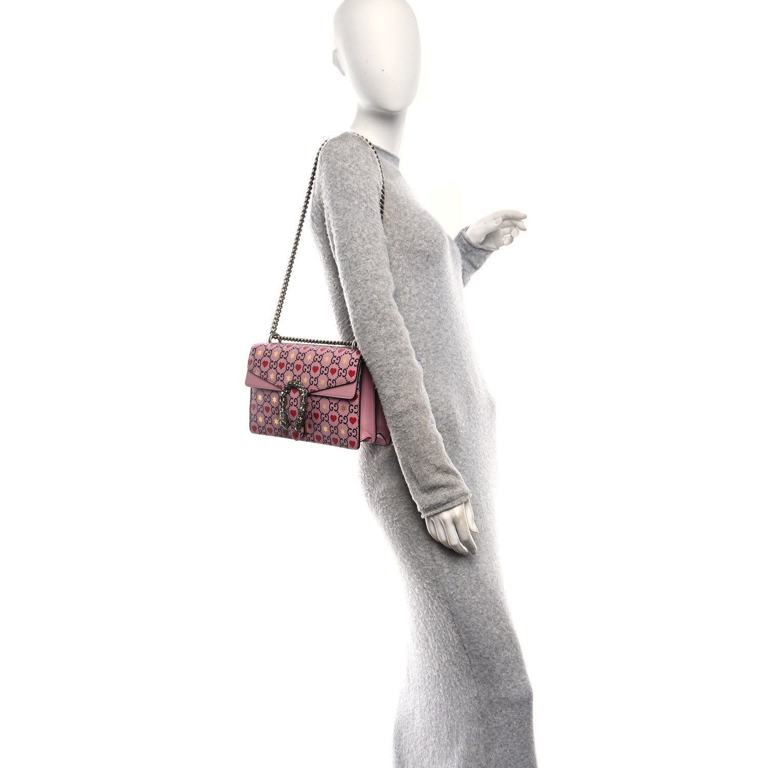 Gucci Calfskin Valentine's Day Exclusive Small Dionysus Bag Pink 2 of 12