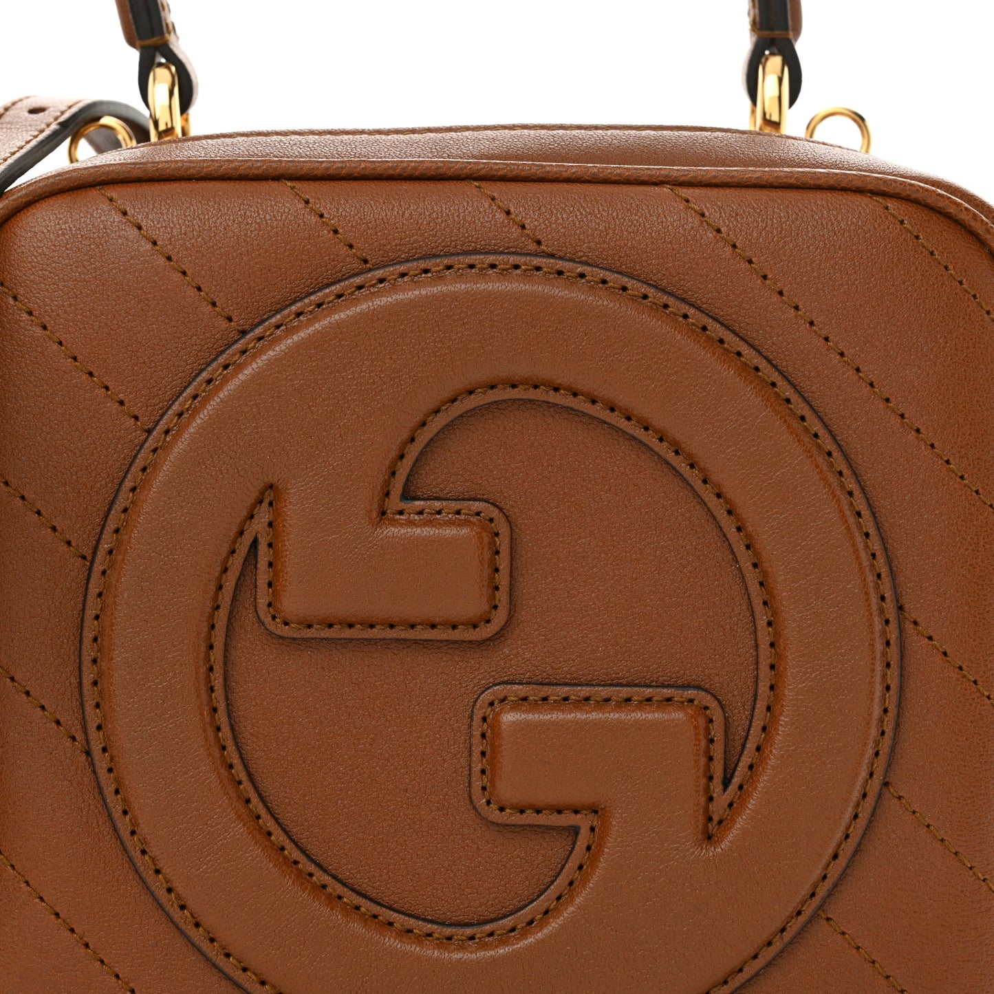 Sakai Be Green Calfskin Diagonal Stitched Blondie Top Handle Bag Cuir