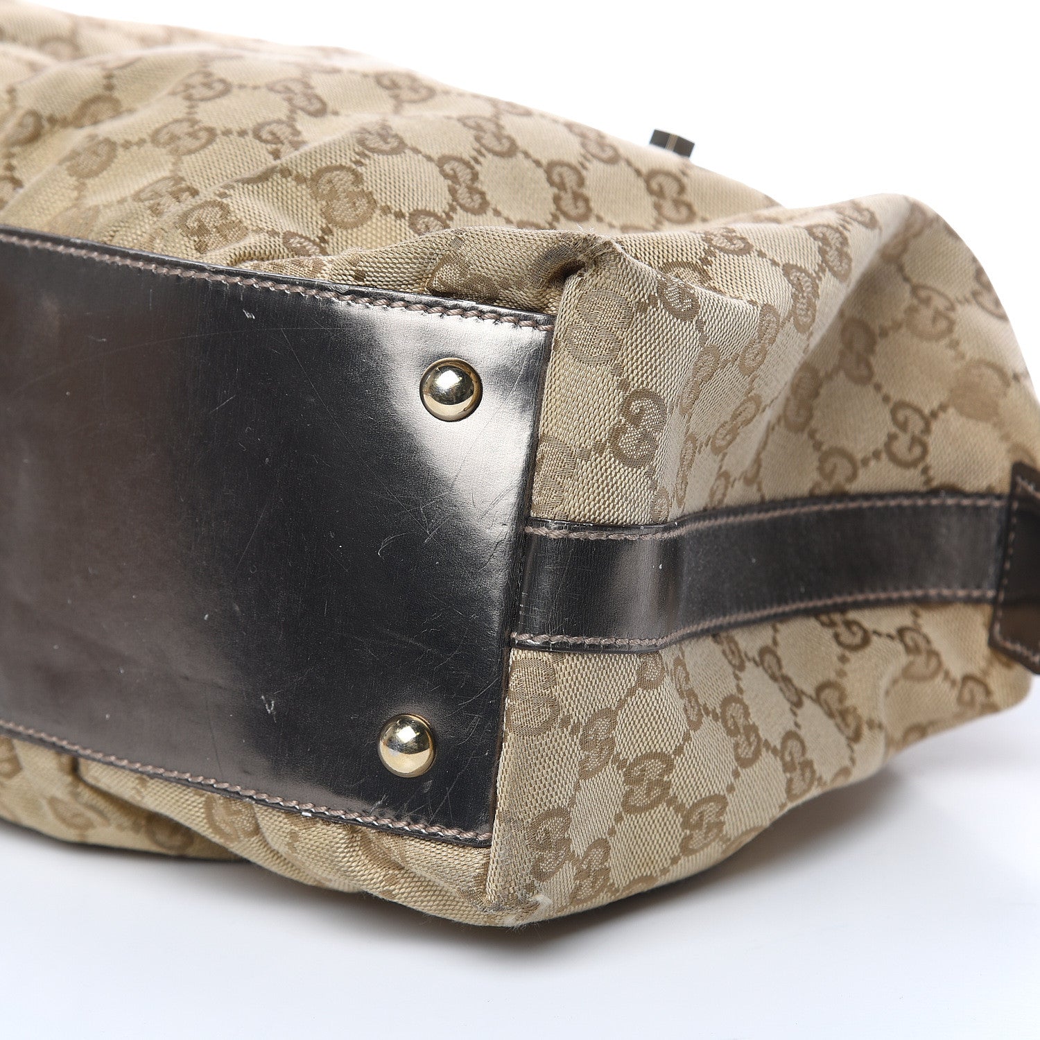 Gucci Monogram Pop Bamboo Top Handle Tote Pewter 11 of 17