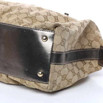 Gucci Monogram Pop Bamboo Top Handle Tote Pewter 11 of 17