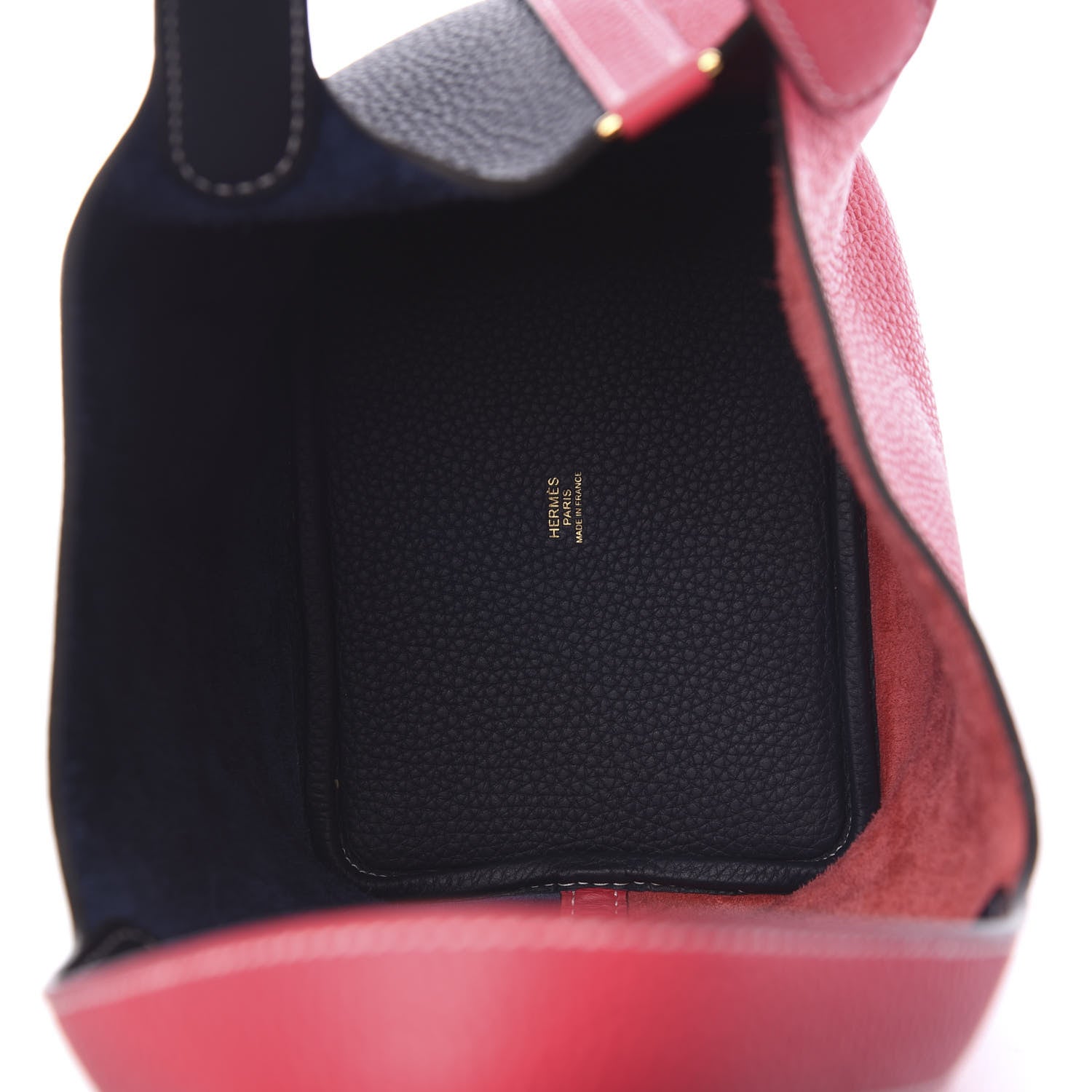 Hermes Taurillon Clemence Casaque Picotin Lock 18 PM Rose Extreme Bleu Nuit 4 of 10