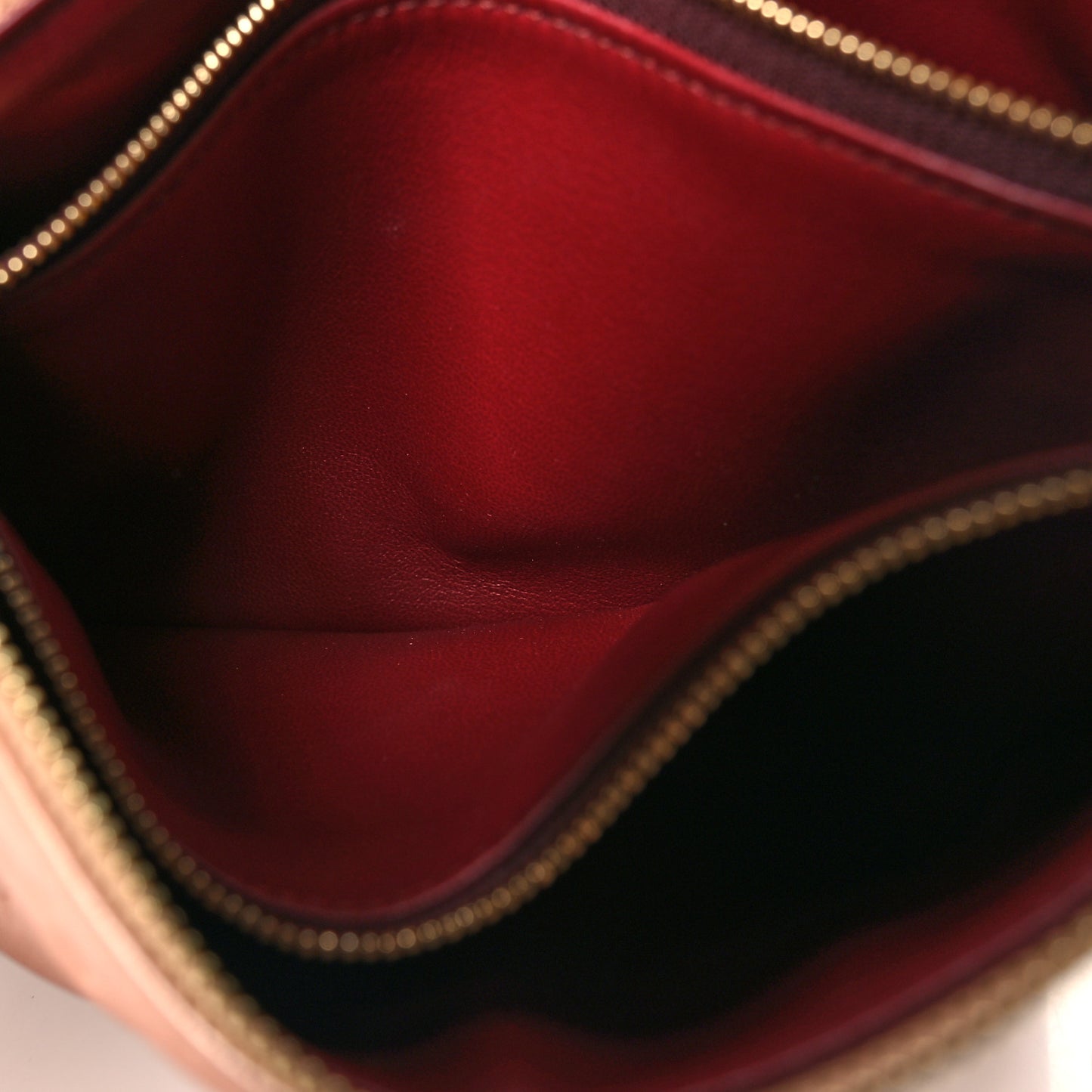 Metallic Lambskin Embossed Monogram Coussin BB Pink Gold