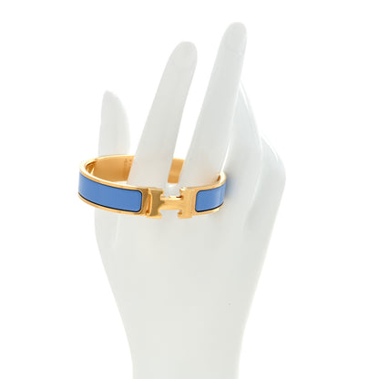 Hermes Narrow Enamel Clic Clac H Bracelet PM Bleu Cielo 2 of 5