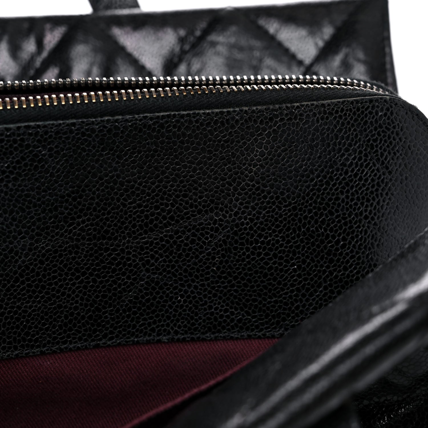 Chanel Crumpled Grained Calfskin Quilted CC Crave Tote Black 9 of 26