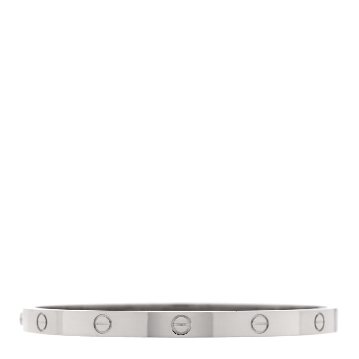 18K White Gold Medium LOVE Bracelet 17