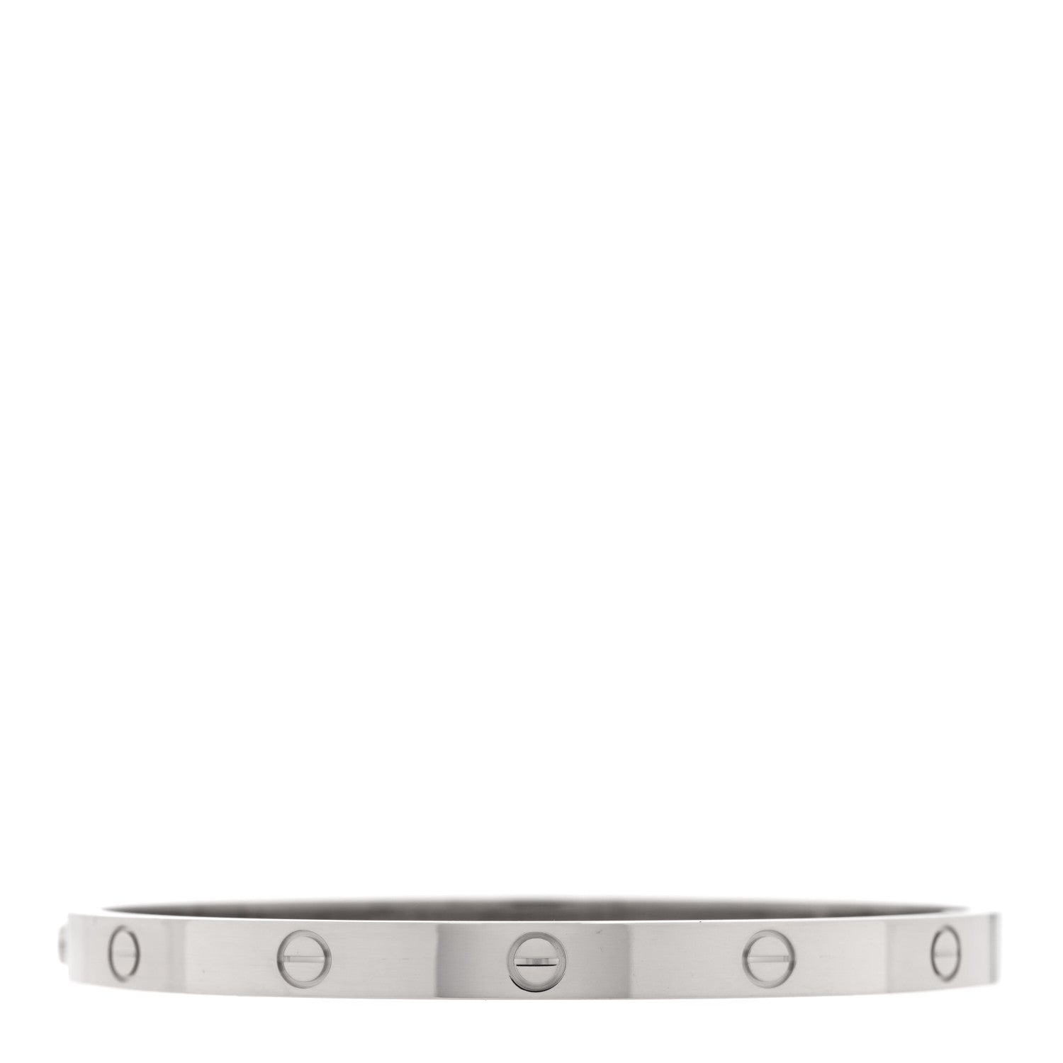 Cartier 18K White Gold Medium LOVE Bracelet 17 2 of 7