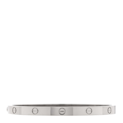 Cartier 18K White Gold Medium LOVE Bracelet 17 2 of 7