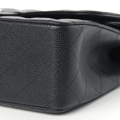 Chanel Caviar Quilted Jumbo Double Flap Black 9 of 10
