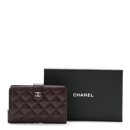 Chanel Caviar Quilted CC French Wallet Burgundy 10 of 10