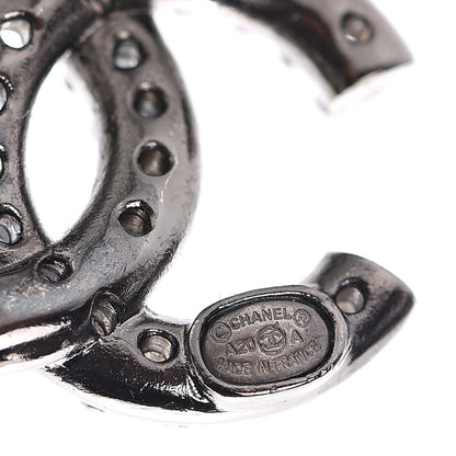Chanel Ruthenium Crystal CC Earrings 4 of 4