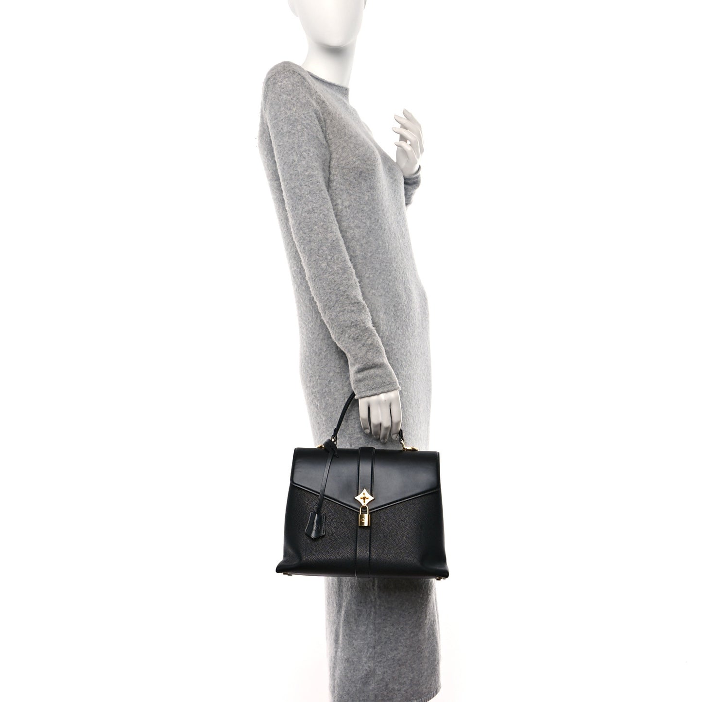 Grained Smooth Calfskin Rose Des Vents PM Black