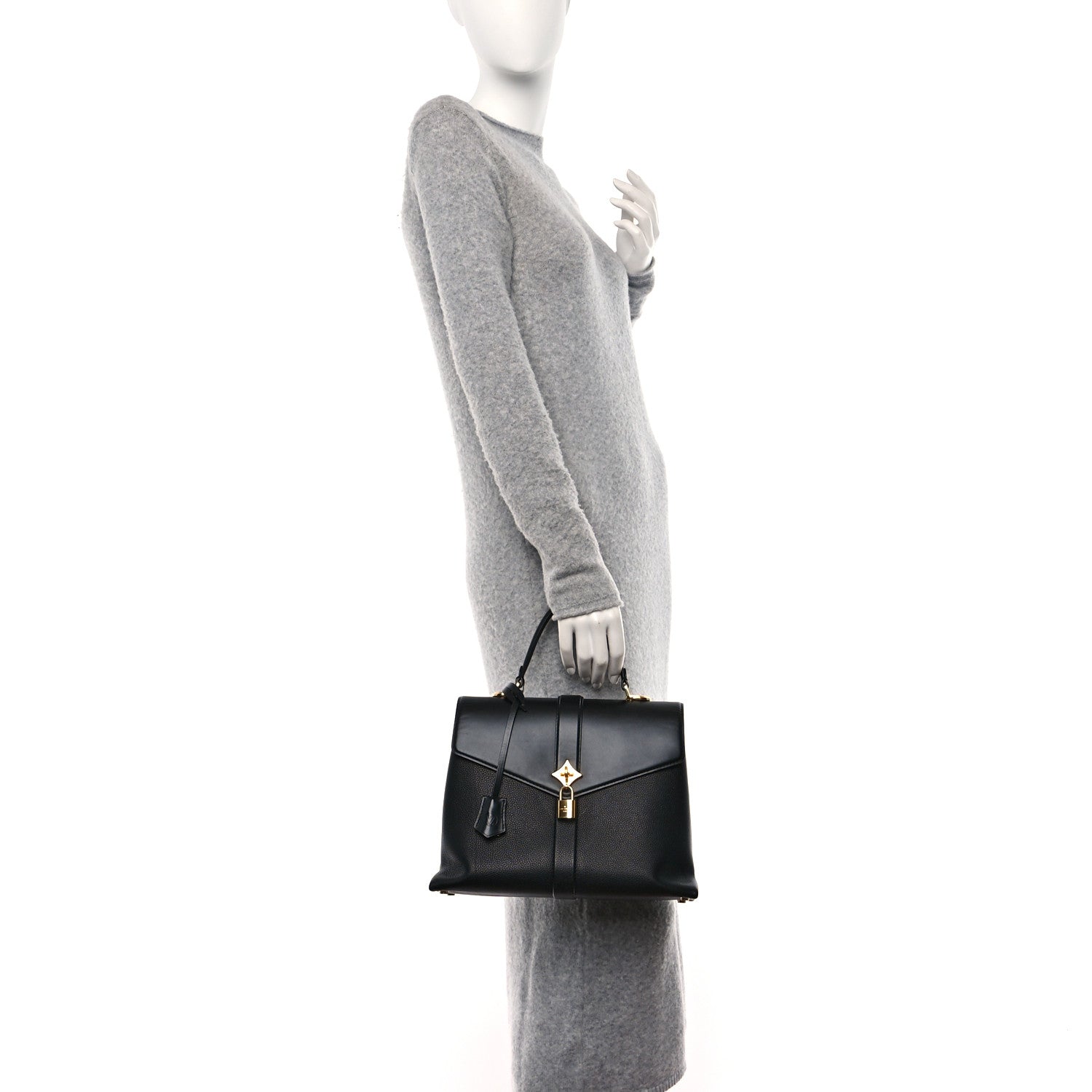 Louis Vuitton Grained Smooth Calfskin Rose Des Vents PM Black 2 of 12
