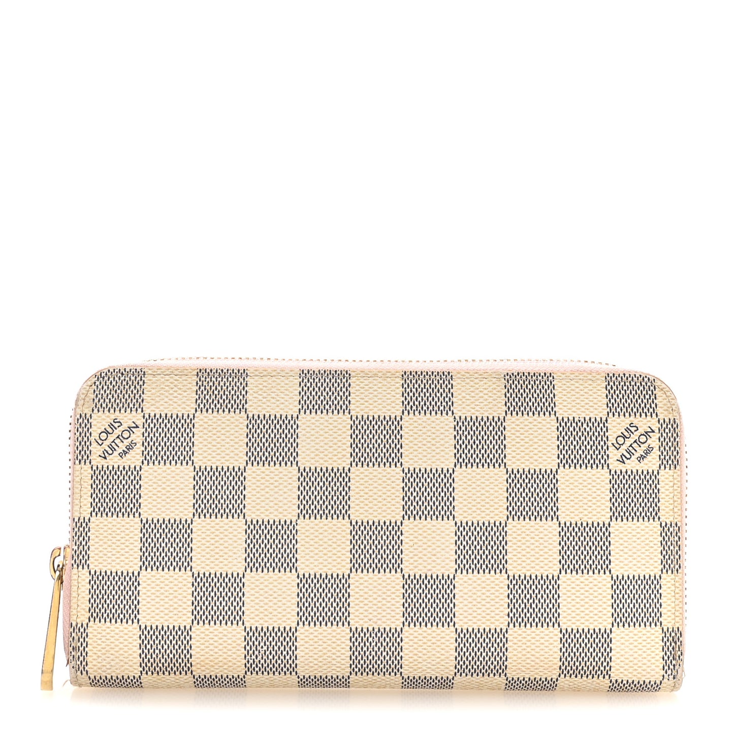 Damier Azur Zippy Wallet Rose Ballerine