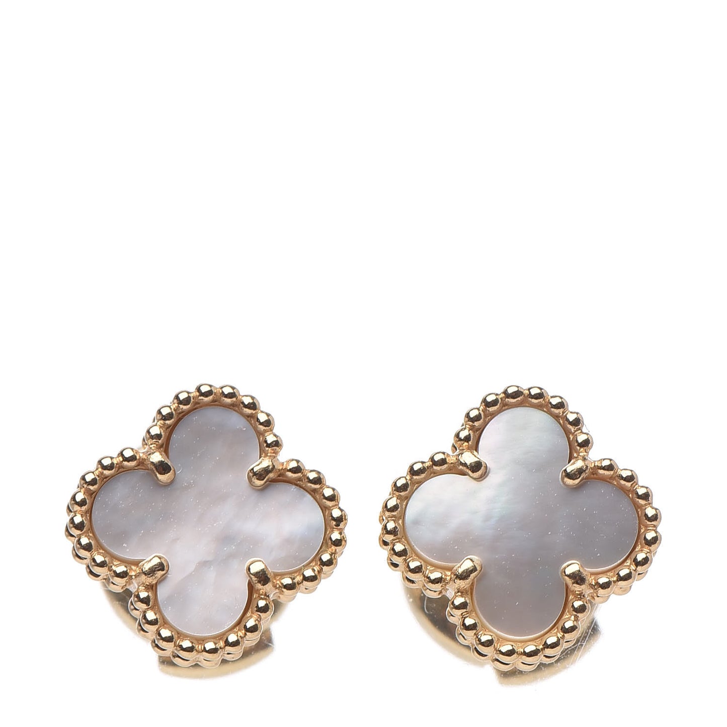 18K Yellow Gold Mother of Pearl Sweet Alhambra Earrings
