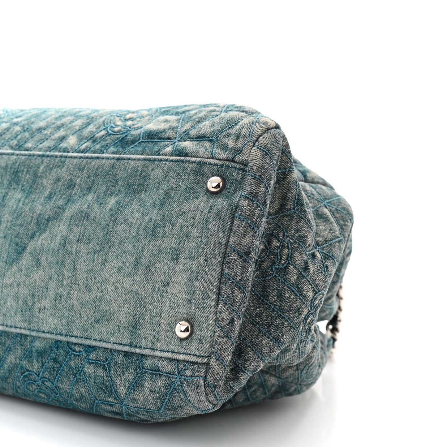 Denim Camellia Embroidered Medium Just Mademoiselle Blue