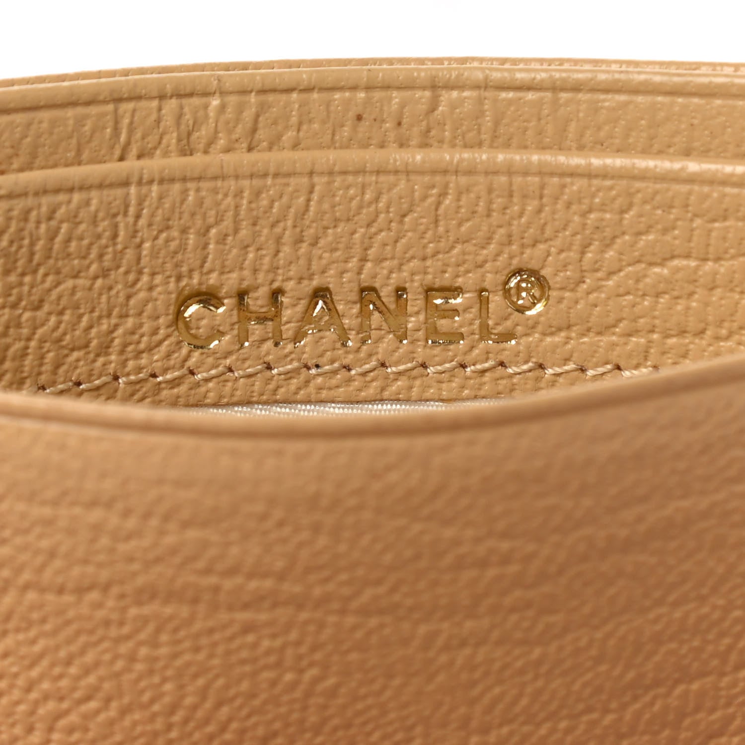 Chanel Goatskin CC Card Holder Beige 7 of 7