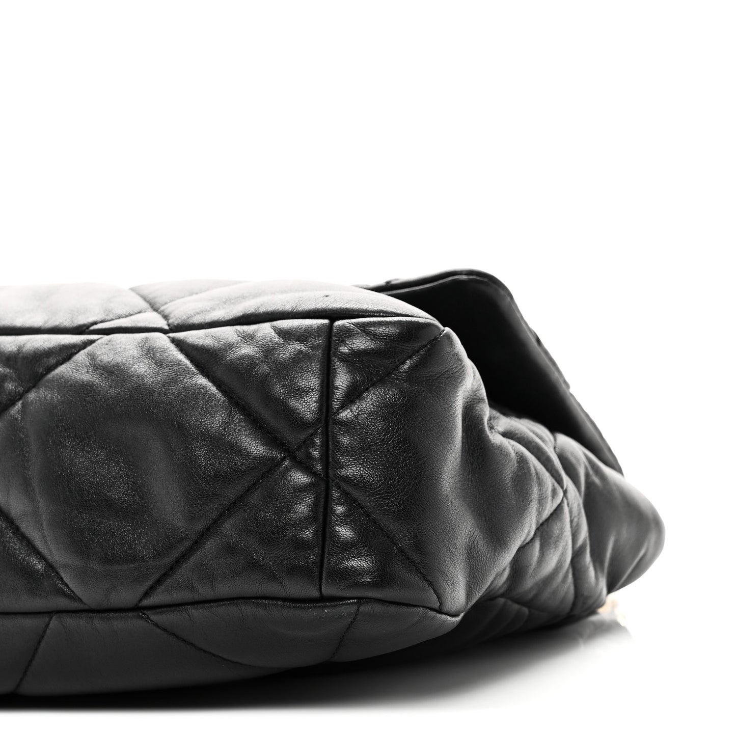 Lambskin Quilted Large Chanel 19 Flap Black