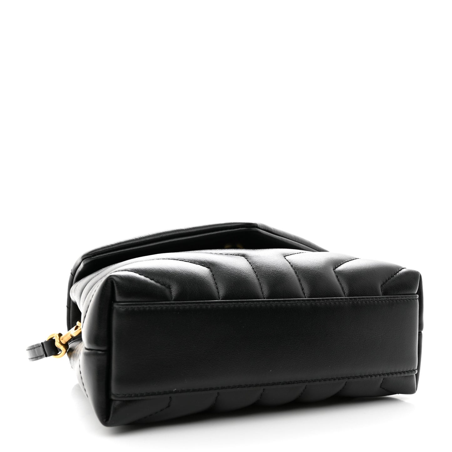 Calfskin Y Quilted Monogram Toy Loulou Crossbody Bag Black