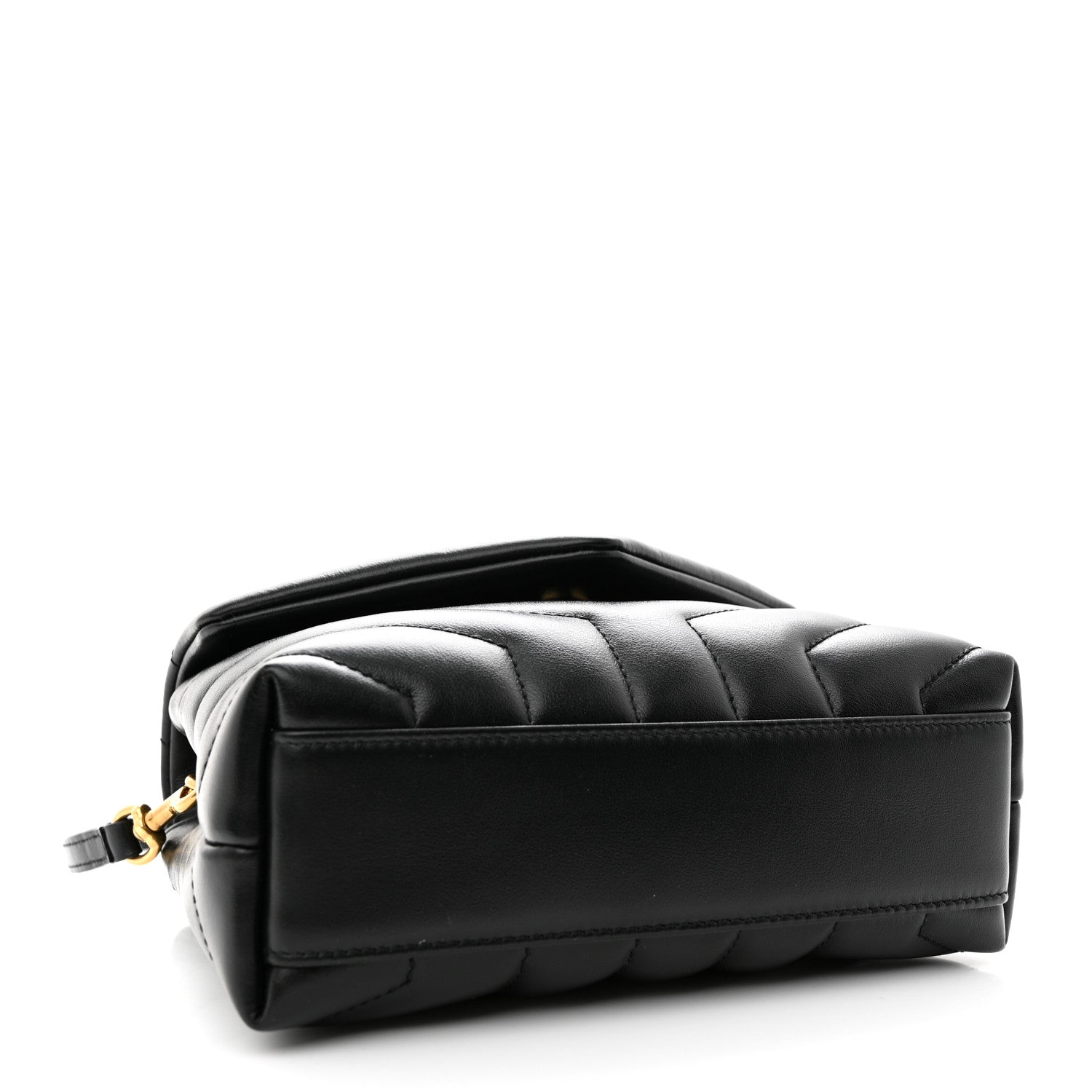 Saint Laurent Calfskin Y Quilted Monogram Toy Loulou Crossbody Bag Black 4 of 11