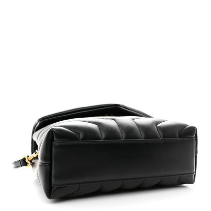 Saint Laurent Calfskin Y Quilted Monogram Toy Loulou Crossbody Bag Black 4 of 11