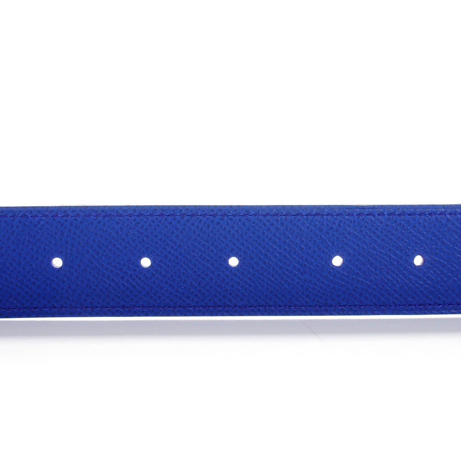 Hermes Epsom Swift 32mm Belt Strap 90 Bleu Electrique Prune 4 of 4