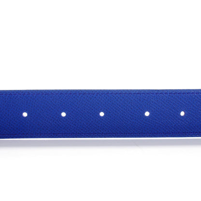 Hermes Epsom Swift 32mm Belt Strap 90 Bleu Electrique Prune 4 of 4