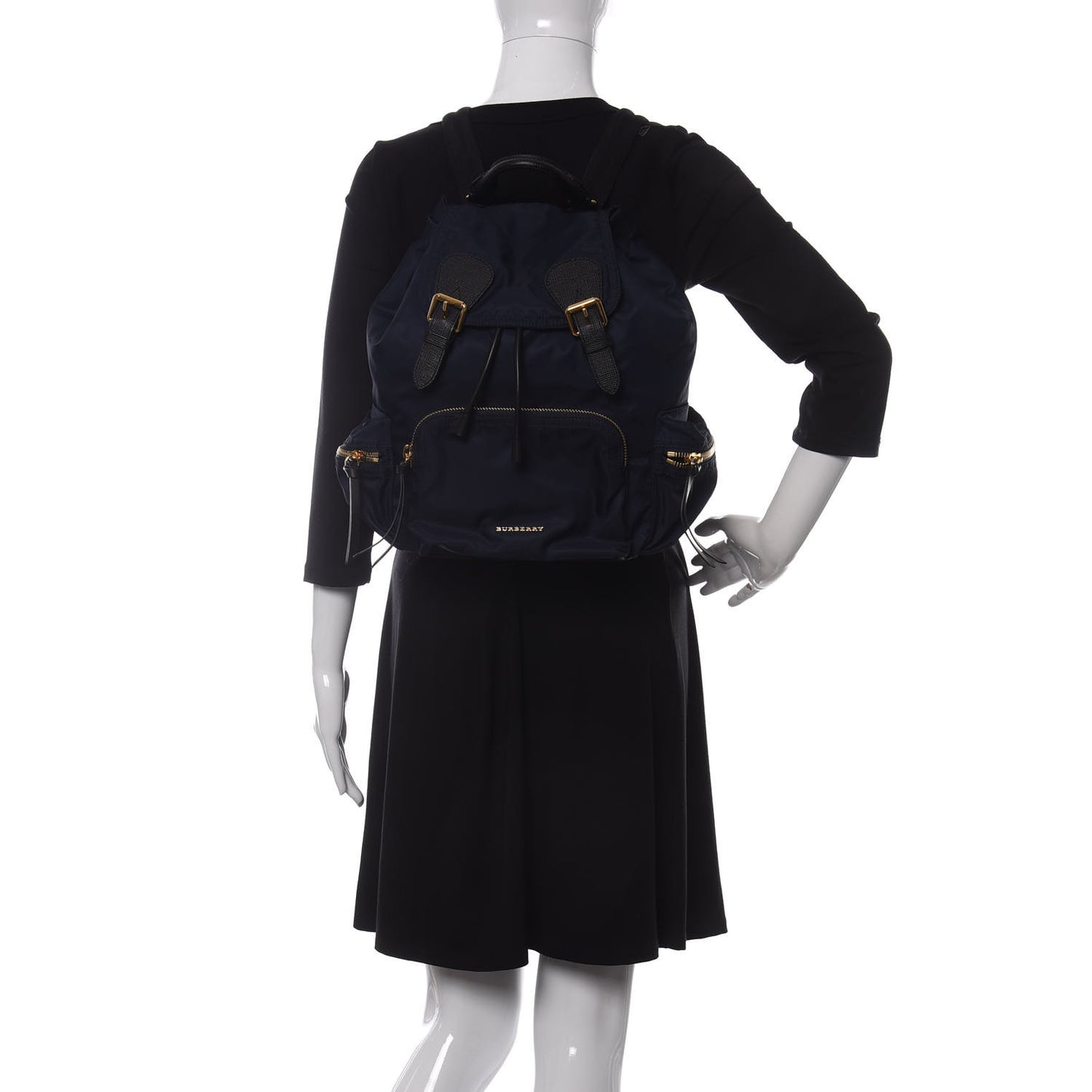 Nylon Medium Rucksack Backpack Ink Blue