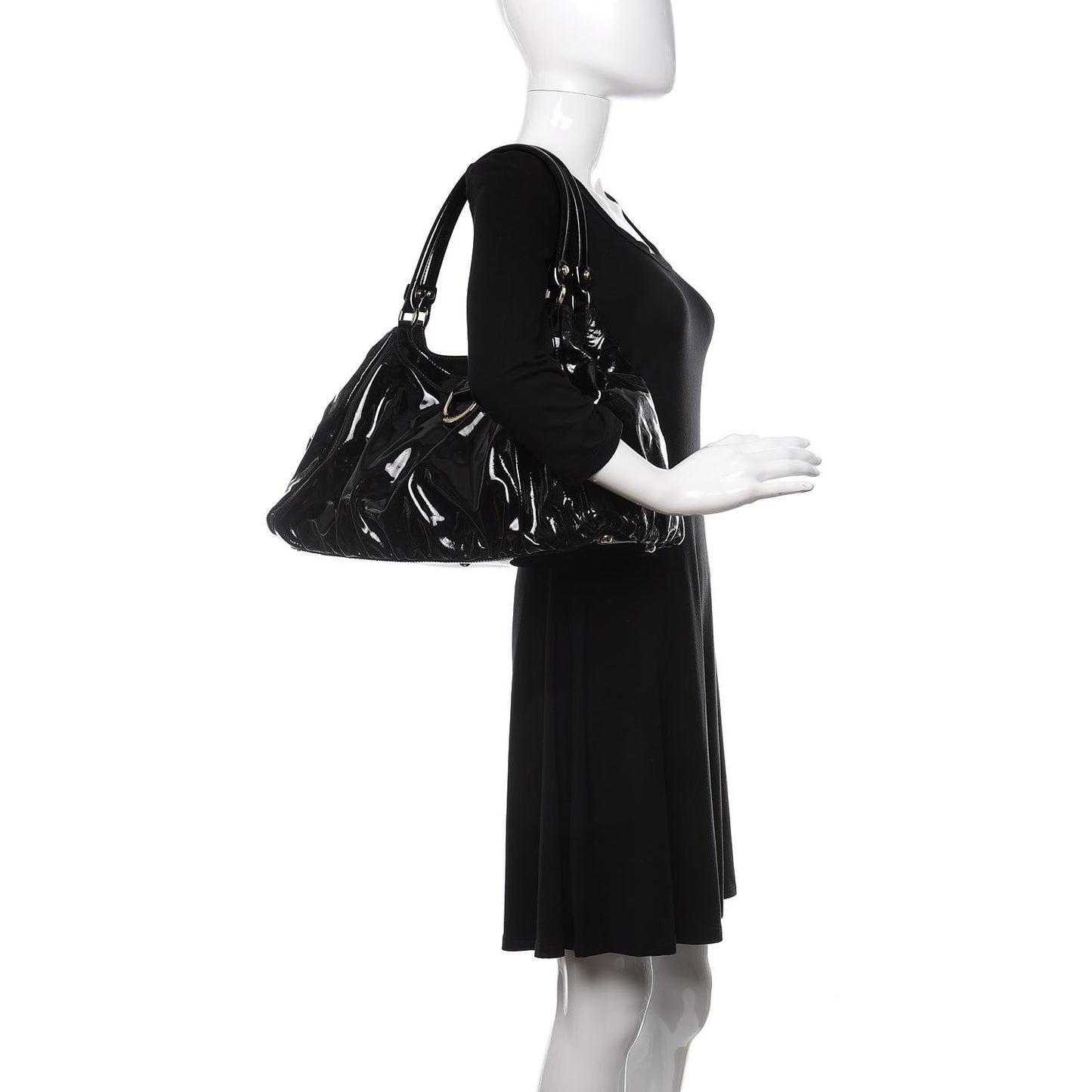 Patent D Ring Large Hobo Black
