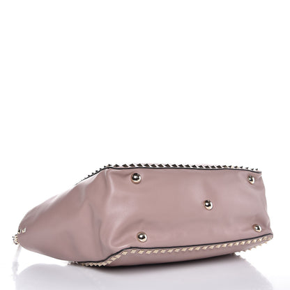 Valentino Garavani Vitello Medium Rockstud Tote Poudre 5 of 7