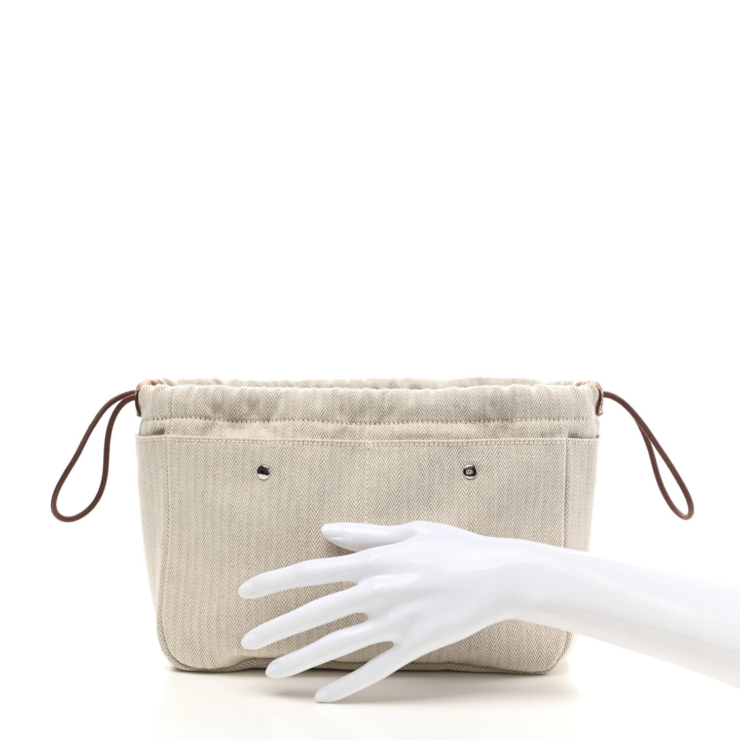 Hermes Canvas Barenia Fourbi 25 MM Pouch Naturel Fauve 2 of 9