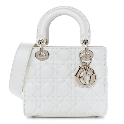 Christian Dior Lambskin Cannage Small My ABCDior Lady Dior White 1 of 11