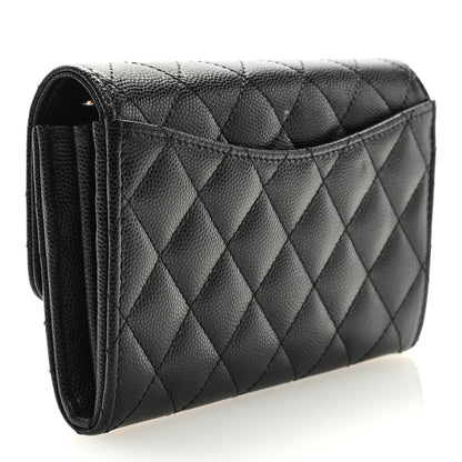 Chanel Caviar Quilted Medium Flap Wallet Black 3 of 6